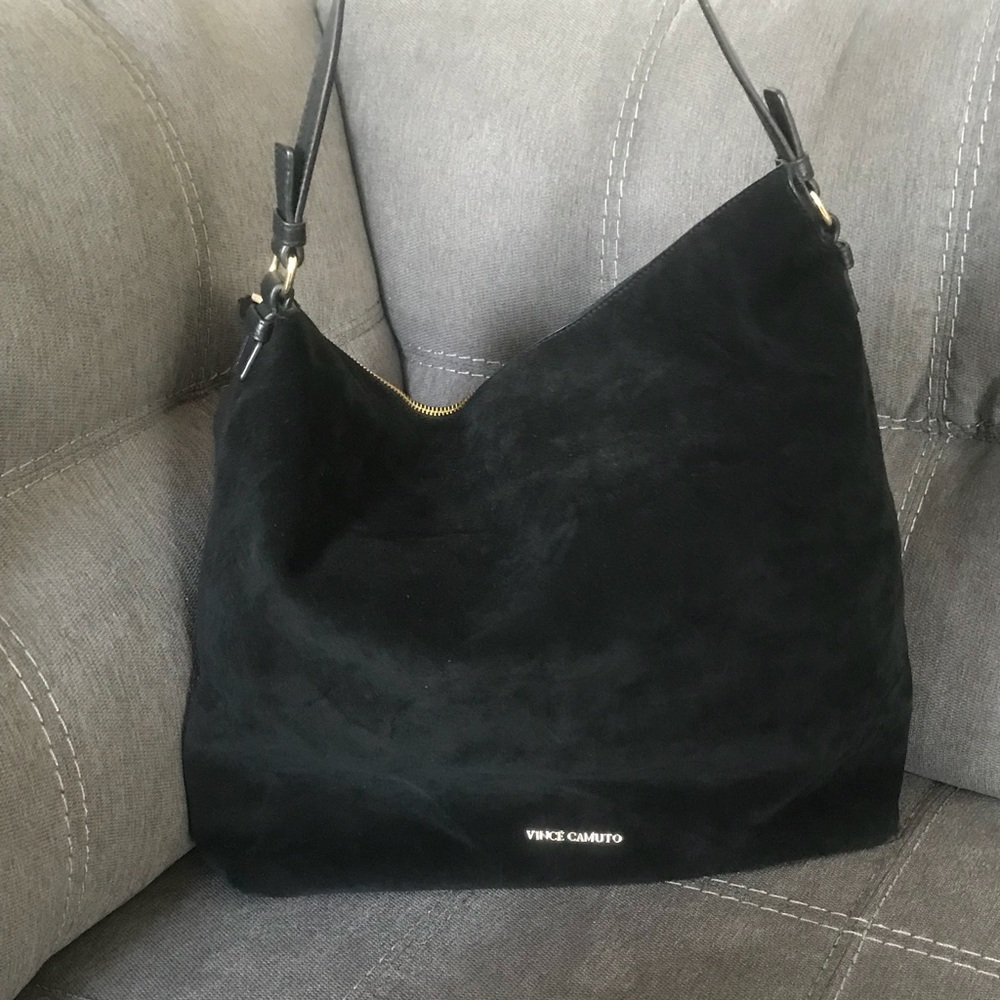 Suede & Leather Shoulder Bag